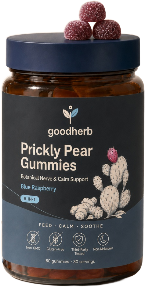 Prickly Pear Gummies by Goodherb bottle