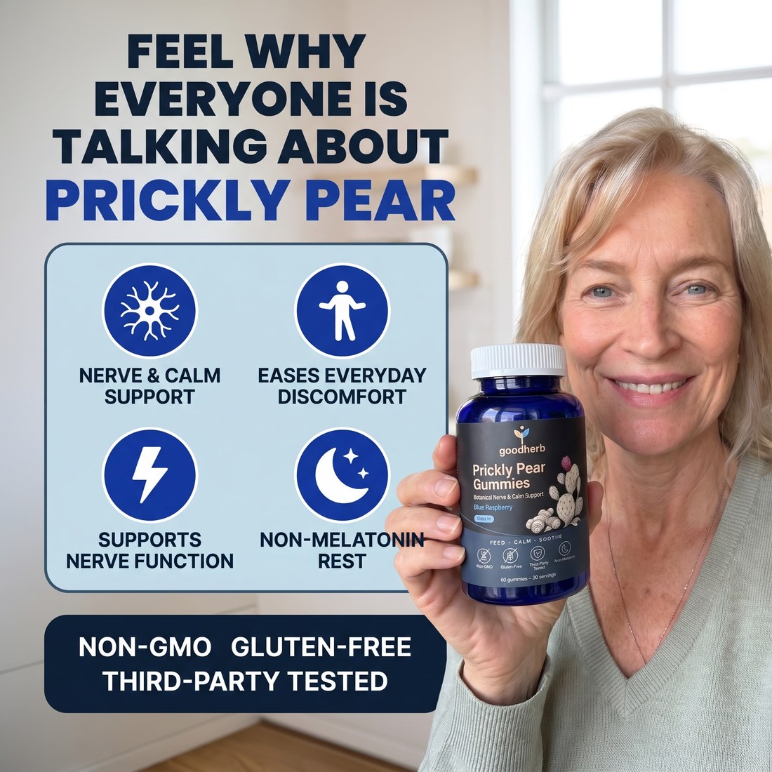 Feel why everyone is talking about Prickly Pear — Nerve & Calm Support, Eases Everyday Discomfort, Supports Nerve Function, Non-Melatonin Rest